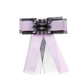 Schleife - Uni-schwarzer Spitzenstoff - Fox by Ren